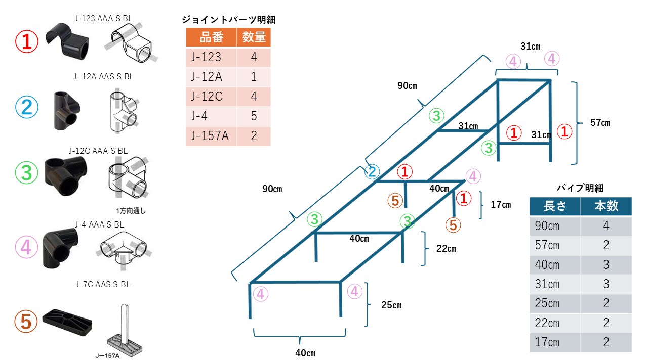11月版の設計図。足元側の幅40cm、頭側31cm
